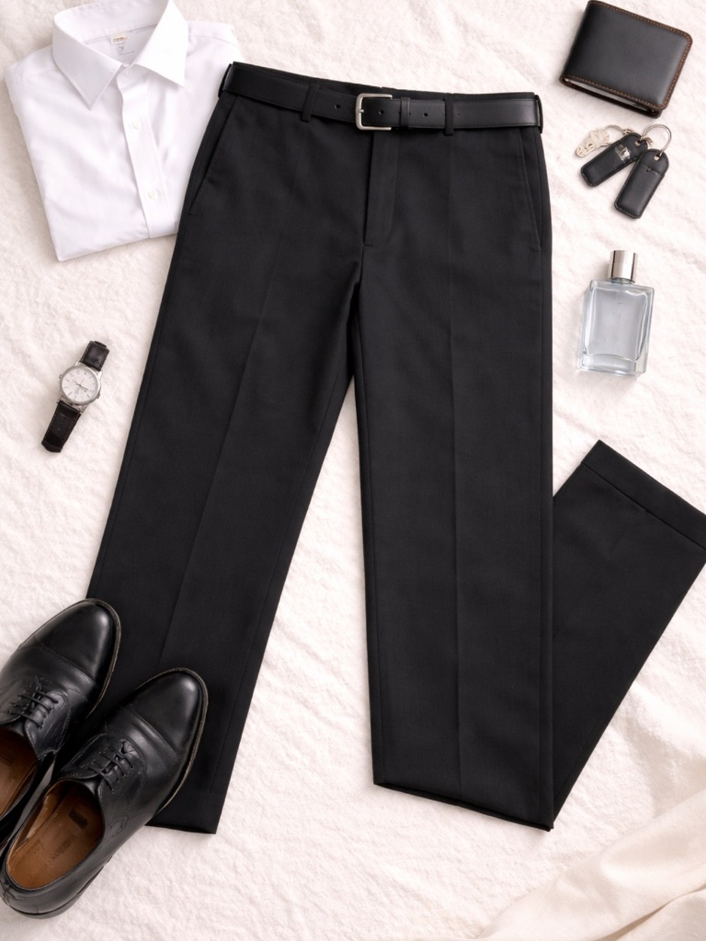 Axist Men’s Black Dress Pants 33x30 Straight Leg Career Business Formal